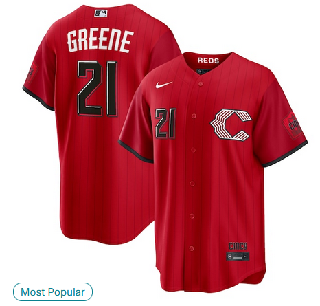 Men Cincinnati Reds #21 Hunter Greene Red MLB Nike 2026 City Connect Jersey